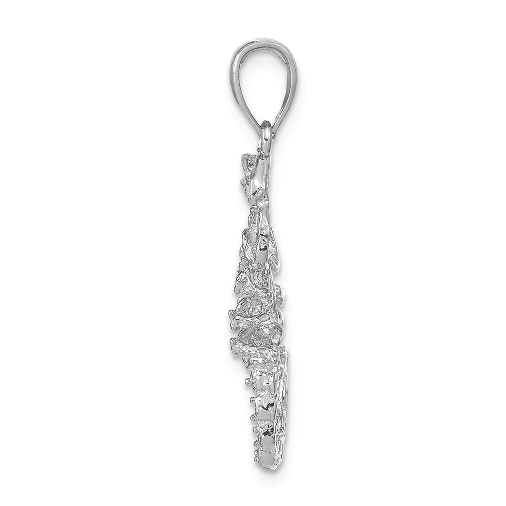 FJC Finejewelers 14k White Gold Solid Polished Open-backed Scorpion Charm