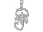 FJC Finejewelers 14k White Gold Solid Polished Open-backed Scorpion Charm