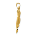 FJC Finejewelers 14k Yellow Gold Solid Polished Open-backed Rooster Charm