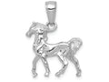 FJC Finejewelers 14k White Gold White 3d Horse - Standing Charm
