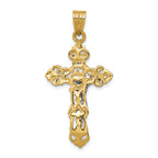 FJC Finejewelers 14k Two-tone Gold Fleur De Lis Crucifix Charm