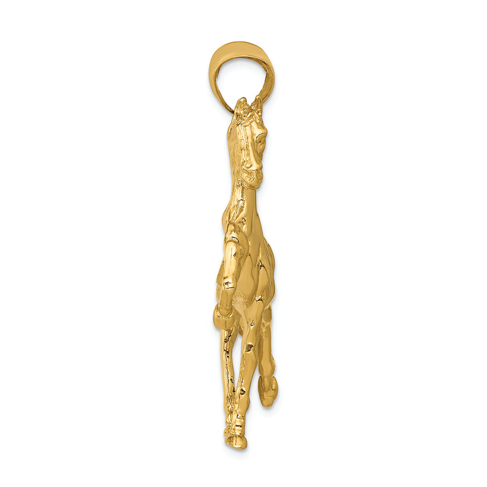 FJC Finejewelers 14k Yellow Gold Solid Polished Open-backed Horse Charm