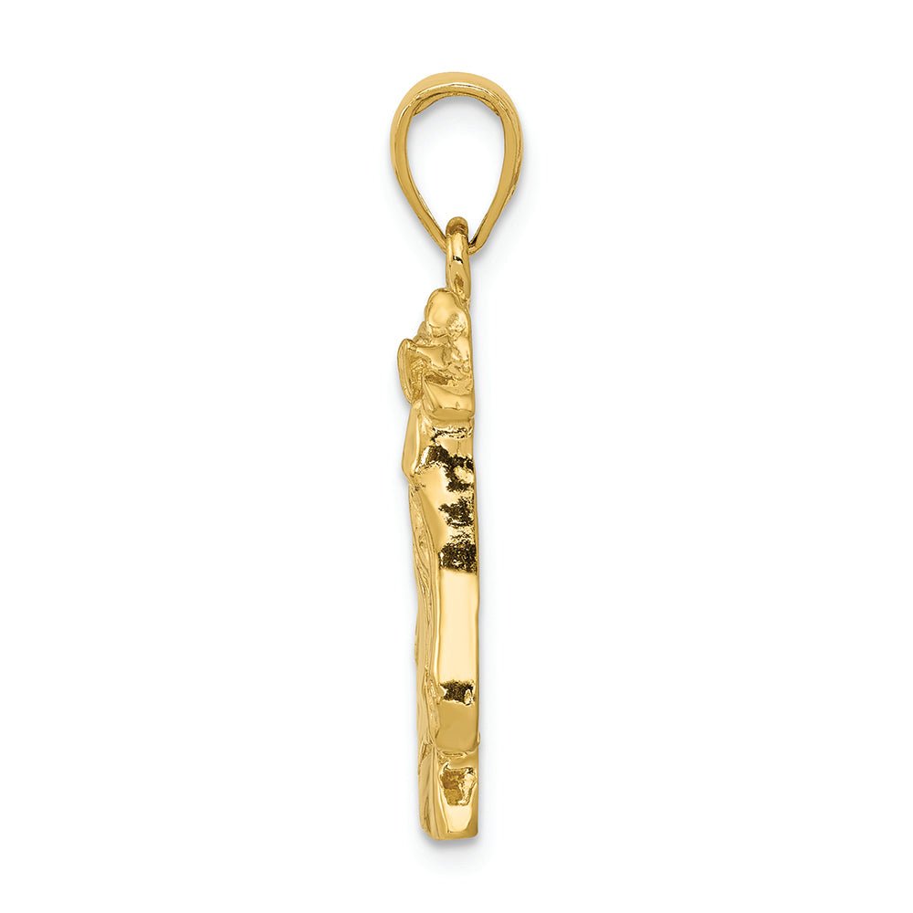 FJC Finejewelers 14k Yellow Gold Solid Polished Open-backed Horse Head Charm