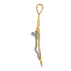 FJC Finejewelers 14k Two-tone Gold Inri Fleur De Lis Crucifix Charm