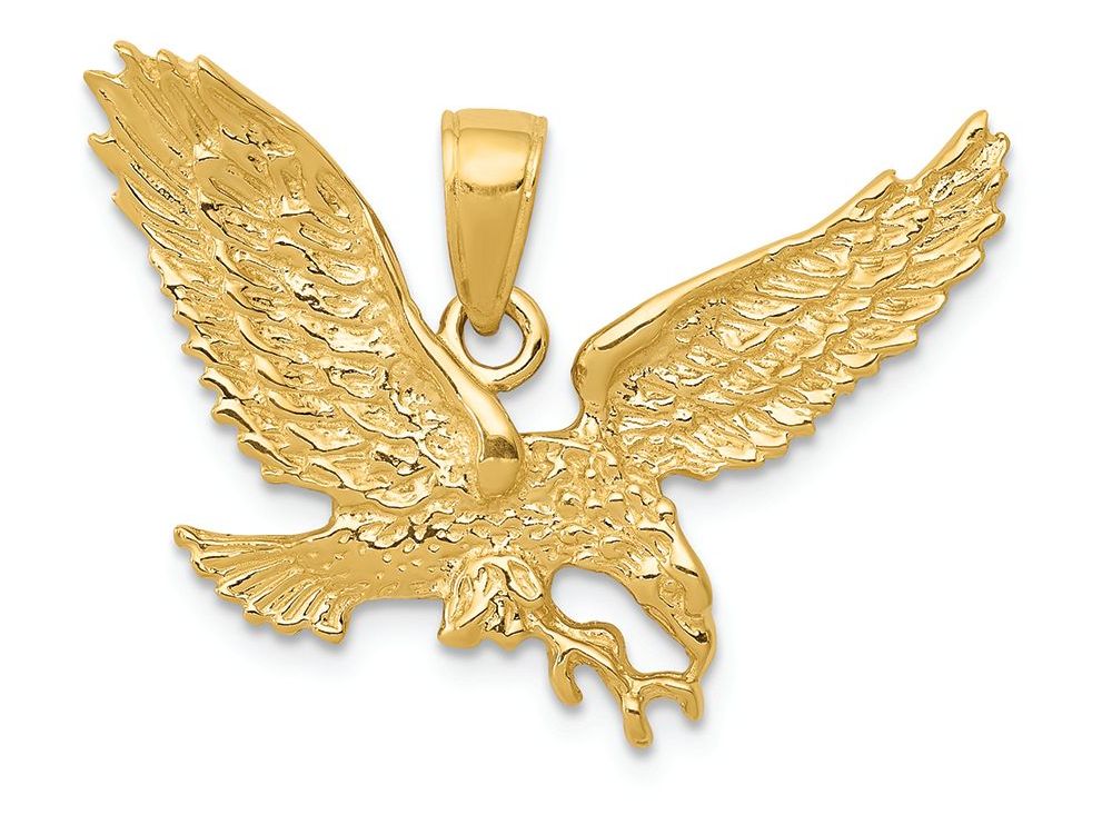 FJC Finejewelers 14k Yellow Gold Solid Polished Eagle Charm