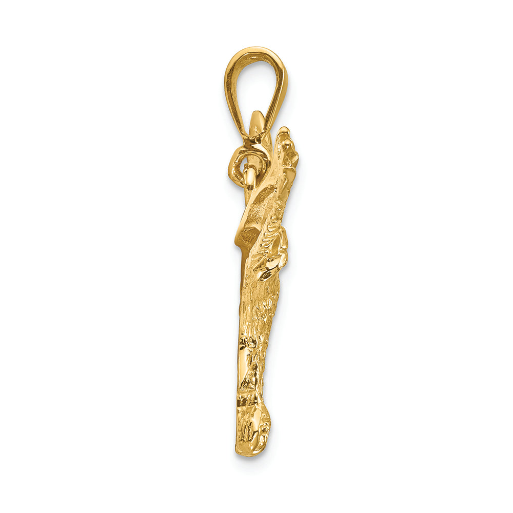 FJC Finejewelers 14k Yellow Gold Solid Polished Eagle Charm