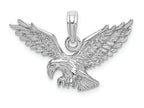 FJC Finejewelers 14k White Gold White 3d Eagle Landing Charm