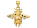 FJC Finejewelers 14k Yellow Gold Solid Open-backed Bee Charm