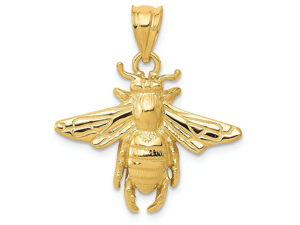 FJC Finejewelers 14k Yellow Gold Solid Open-backed Bee Charm