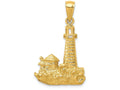 FJC Finejewelers 14k Yellow Gold Lighthouse Charm