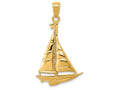 FJC Finejewelers 14k Yellow Gold Polished Sailboat Charm