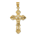 FJC Finejewelers 14k Yellow Gold Inri Fleur De Lis Crucifix Charm