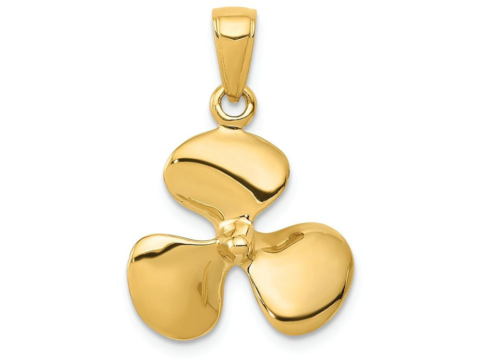 FJC Finejewelers 14k Yellow Gold Polished 3d Propeller Charm