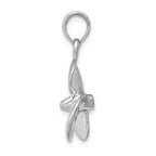 FJC Finejewelers 14k White Gold White 3d Three Blade Propeller with Center Bead Charm