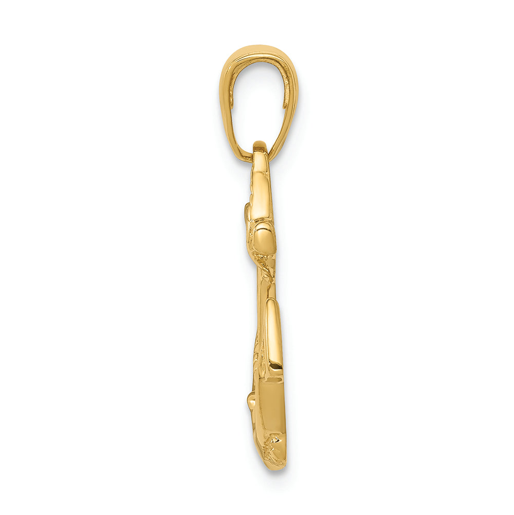 FJC Finejewelers 14k Yellow Gold Solid Polished Anchor Charm