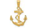 FJC Finejewelers 14k Yellow Gold Solid Polished Anchor Charm