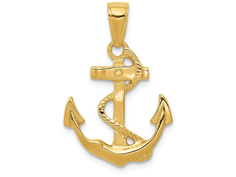 FJC Finejewelers 14k Yellow Gold Solid Polished Anchor Charm