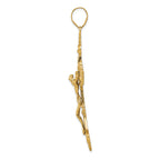 FJC Finejewelers 14k Yellow Gold Inri Fleur De Lis Crucifix Charm