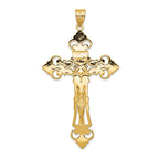 FJC Finejewelers 14k Yellow Gold Inri Fleur De Lis Crucifix Charm