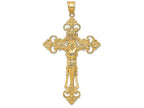 FJC Finejewelers 14k Yellow Gold Inri Fleur De Lis Crucifix Charm
