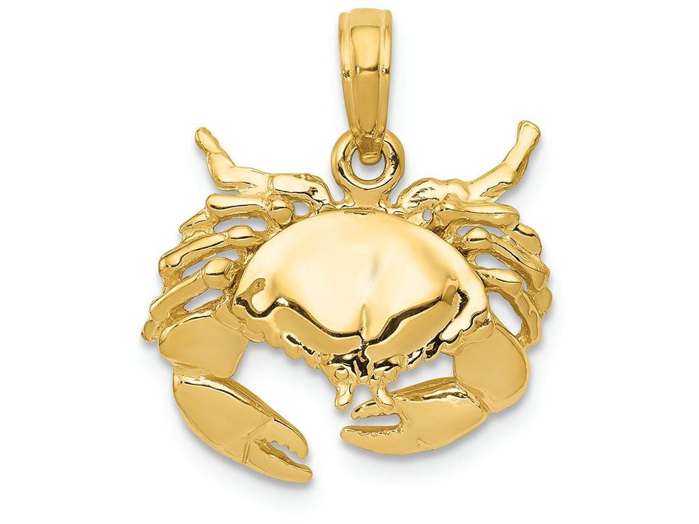 FJC Finejewelers 14k Yellow Gold Polished Open-backed Crab Charm