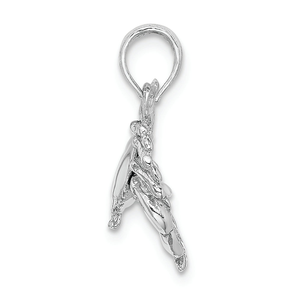 FJC Finejewelers 14k White Gold Stone Crab Facing Down Charm