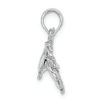 FJC Finejewelers 14k White Gold Stone Crab Facing Down Charm