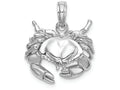 FJC Finejewelers 14k White Gold Stone Crab Facing Down Charm