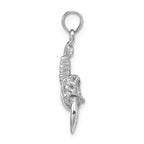 FJC Finejewelers 14k White Gold Moveable Lobster Charm