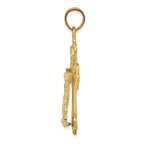 FJC Finejewelers 14k Yellow Gold Inri Fleur De Lis Crucifix Charm