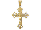 FJC Finejewelers 14k Yellow Gold Inri Fleur De Lis Crucifix Charm