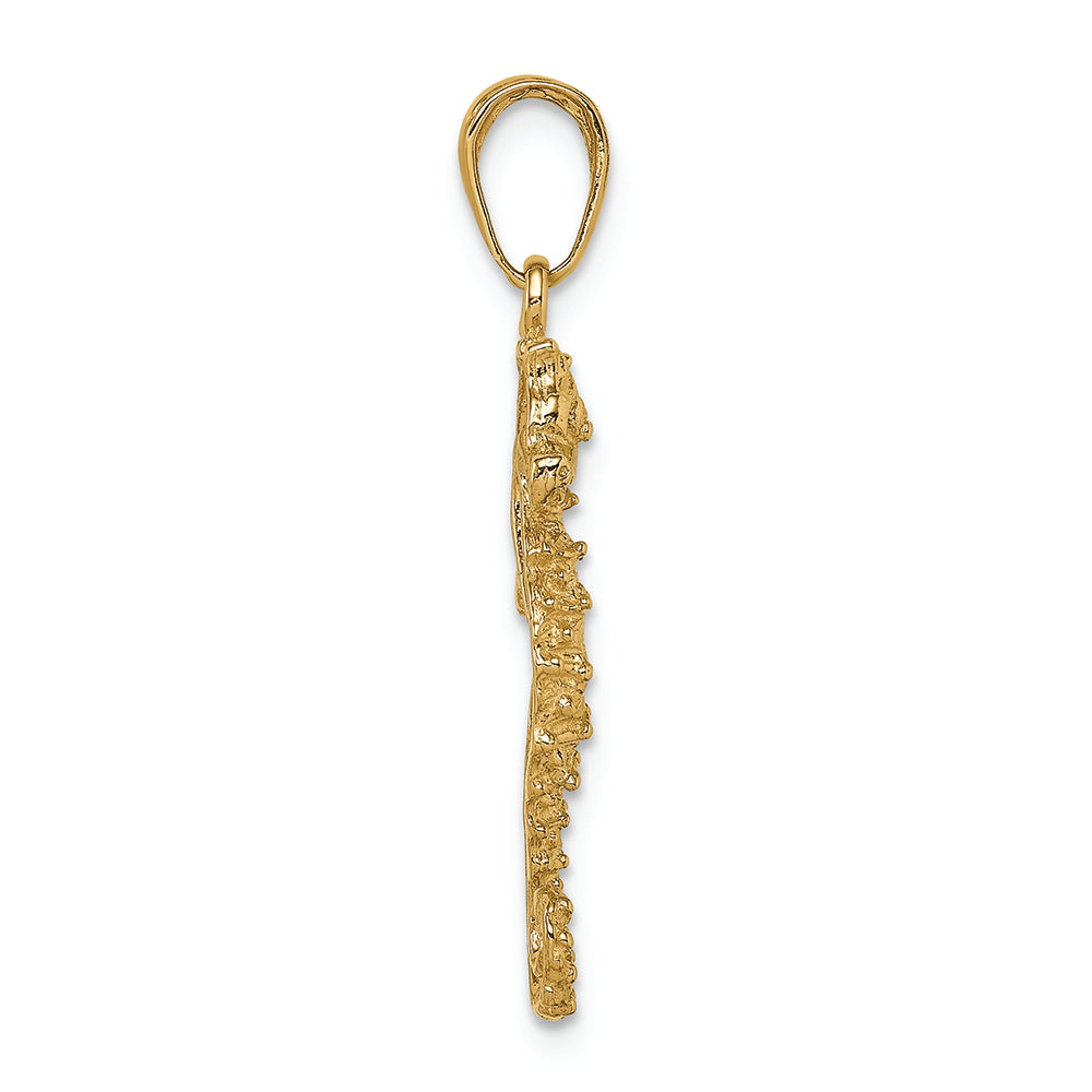 FJC Finejewelers 14k Yellow Gold Polished Open-backed Seahorse Charm