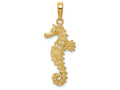 FJC Finejewelers 14k Yellow Gold Polished Open-backed Seahorse Charm