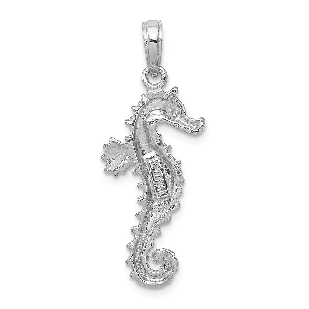 FJC Finejewelers 14k White Gold White Seahorse Charm