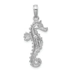 FJC Finejewelers 14k White Gold White Seahorse Charm