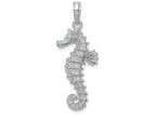 FJC Finejewelers 14k White Gold White Seahorse Charm