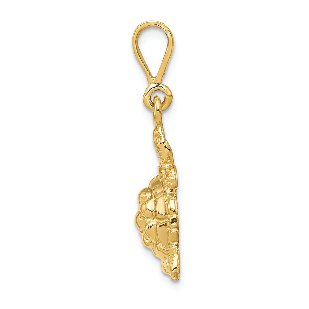 FJC Finejewelers 14k Yellow Gold Solid Polished Open-backed Sea Turtle Charm