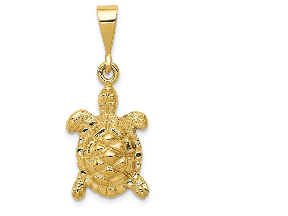 FJC Finejewelers 14k Yellow Gold Solid Polished Open-backed Sea Turtle Charm