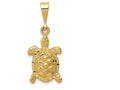 FJC Finejewelers 14k Yellow Gold Solid Polished Open-backed Sea Turtle Charm