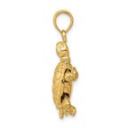 FJC Finejewelers 14k Yellow Gold Solid Polished 3d Moveable Turtle Charm