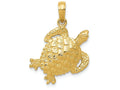 FJC Finejewelers 14k Yellow Gold Solid Polished Open-backed Turtle Charm
