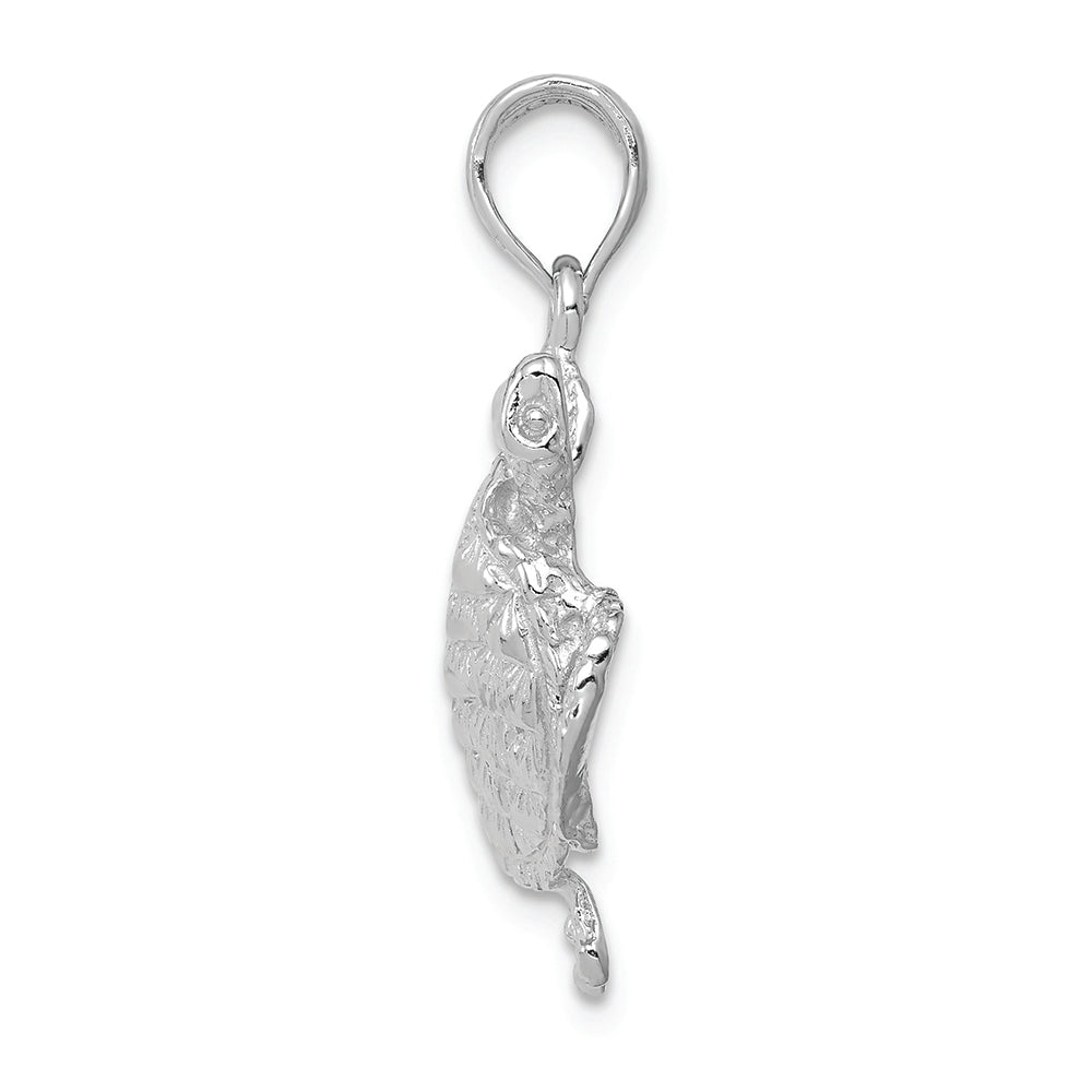 FJC Finejewelers 14k White Gold Solid Polished Open-backed Turtle Charm