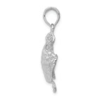 FJC Finejewelers 14k White Gold Solid Polished Open-backed Turtle Charm