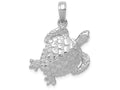 FJC Finejewelers 14k White Gold Solid Polished Open-backed Turtle Charm