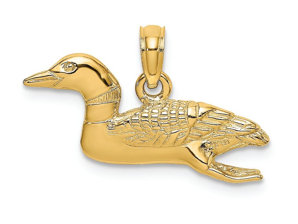 FJC Finejewelers 14k Yellow Gold Solid Polished 3d Mallard Charm