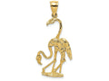FJC Finejewelers 14k Yellow Gold Solid Polished 3d Double Flamingo Charm