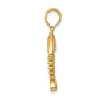 FJC Finejewelers 14k Yellow Gold Polished 3d Fish Bone Charm