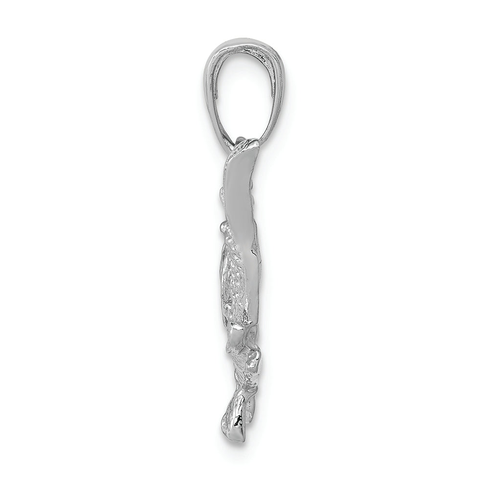 FJC Finejewelers 14k White Gold Bass Fish with Tail Up Charm