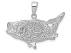 FJC Finejewelers 14k White Gold Bass Fish with Tail Up Charm
