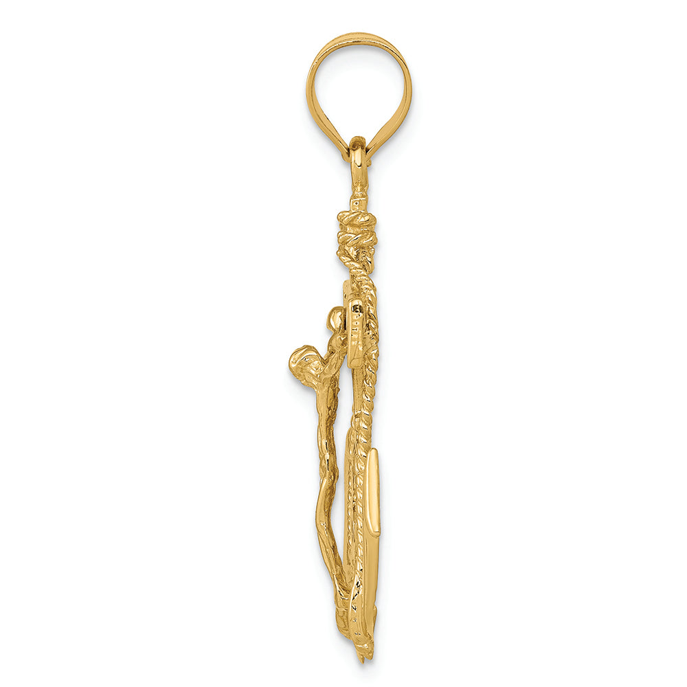 FJC Finejewelers 14k Yellow Gold Mariners Cross Charm